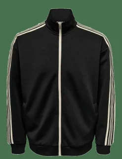 ONLY & SONS Sweatshirts & Huvtröjor|ONSRIBER RLX LS ZIP STRIPE TRACK SWEAT - Sweatshirts
