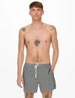 ONLY & SONS Badkläder|ONSTED STRIPE SEERSUCKER SWIM NOOS - Badbyxor
