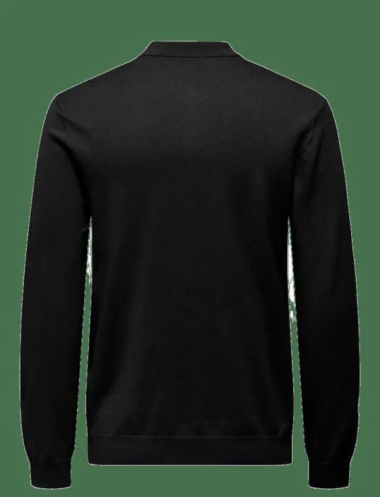 ONLY & SONS ONSWYLER LIFE REG 14 HALF ZIP POLO KNIT - Stickade pikéer| Stickat