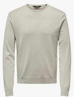 ONLY & SONS Kläder|ONSWYLER LIFE REG 14 LS CREW KNIT NOOS - Rundhalsad