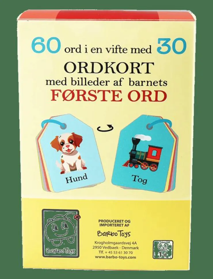 Barn Barbo Toys Barnböcker|Ordkort - Mine Først Ord (DK) - Pedagogisk barnbok