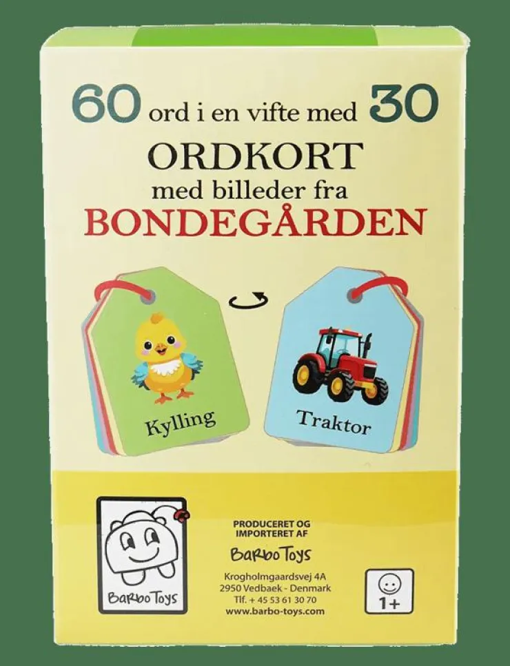 Barn Barbo Toys Barnböcker|Ordkort - På Bondegården (DK) - Pedagogisk barnbok