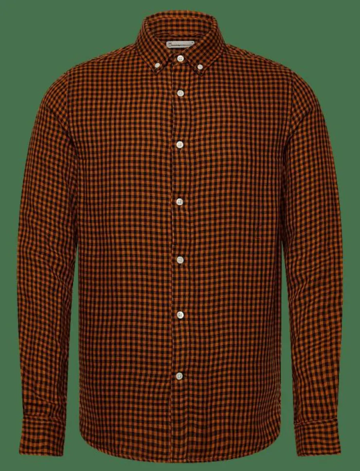 Knowledge Cotton Apparel Skjortor|Organic Cotton Checked Shirt GOTS - Rutiga skjortor
