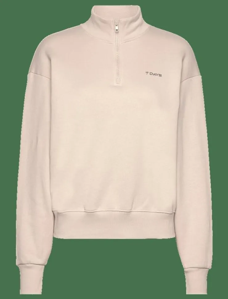 7 DAYS Active Organic Fitted Half Zip - Sweatshirts|Kvinnor Sweatshirts