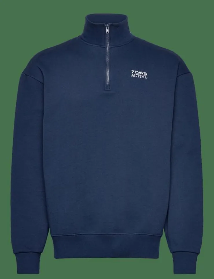 Kvinnor 7 DAYS Active Sweatshirts|Sweatshirts|Organic Regular Half Zip - Sweatshirts