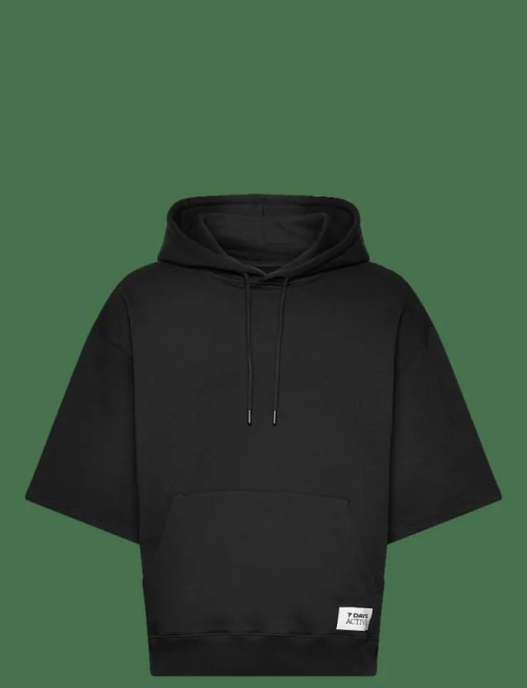 Kvinnor 7 DAYS Active Sweatshirts|Sweatshirts|Organic Short Sleeve Hoodie - Huvtröjor