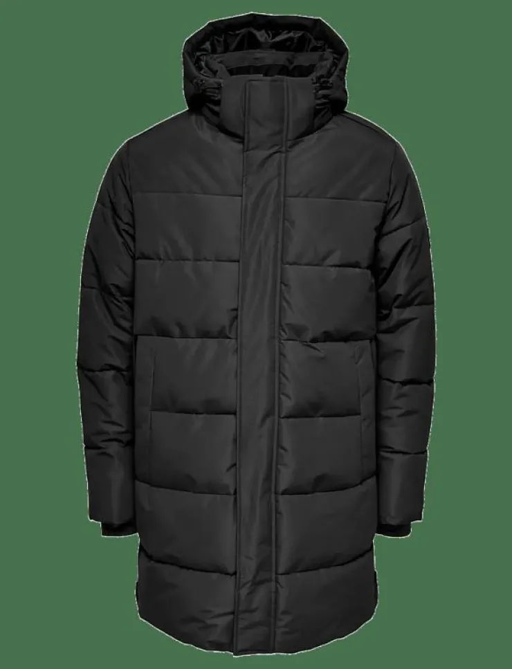 ONLY & SONS OSJCARL LIFE LONG QUILTED COAT OTW - Dunjackor & fodrade jackor|Barn Jackor