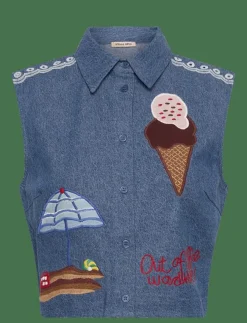 Stella Nova Out Of Office Embroidered Top - Jeansvästar|Kvinnor Denimkläder|Västar