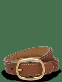 Polo Ralph Lauren Oval-Buckle Skinny Leather Belt - Skärp|Kvinnor Bälten