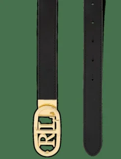 Kvinnor Lauren Ralph Lauren Bälten|Oval-Logo Reversible Leather Skinny Belt - Skärp
