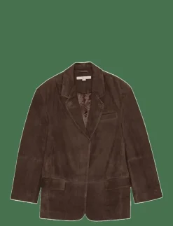REMAIN Birger Christensen OVERSIZED SUEDE BLAZER - Skinnjackor|Kvinnor Kavajer