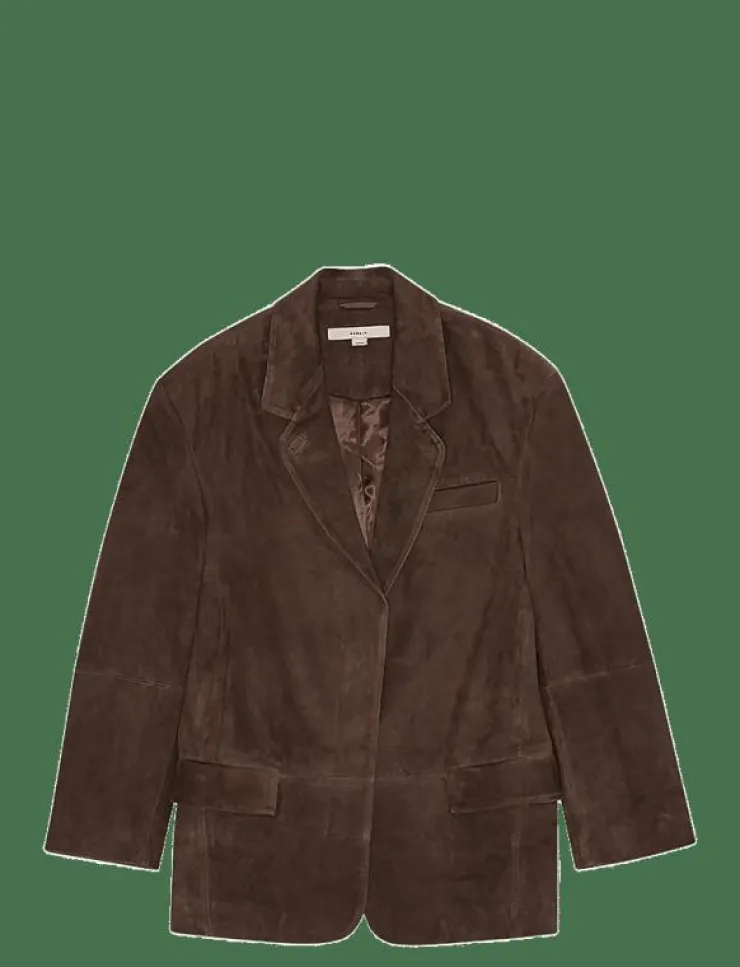 REMAIN Birger Christensen OVERSIZED SUEDE BLAZER - Skinnjackor|Kvinnor Kavajer