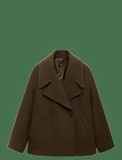 Kvinnor Mango Jackor & Kappor|Oversized wool coat with maxi lapels - Ullkappor