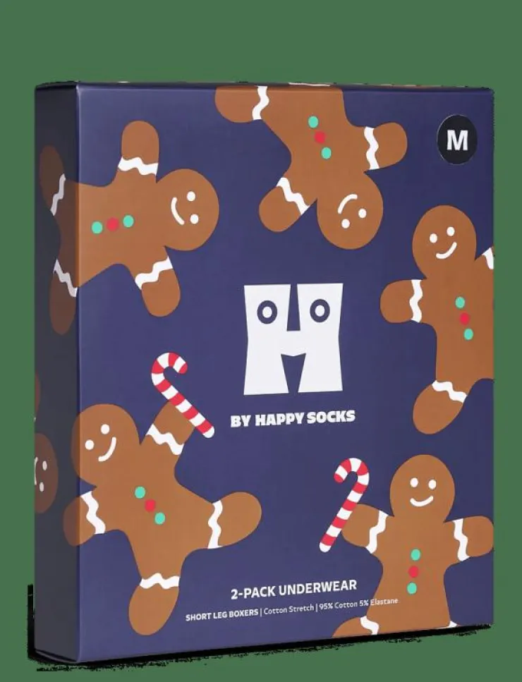 Happy Socks 2-Pack Gingerbread Short Boxers Gift Set - Boxershorts| Kalsonger