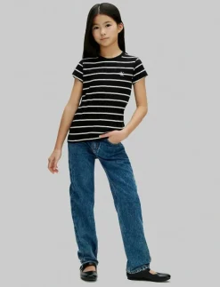 Barn Calvin Klein Överdelar|2-PACK STRIPE SLIM SS T-SHIRT - Kortärmade