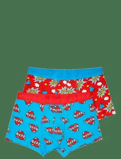 Happy Socks 2-Pack Super Dad Short Boxers Gift Set - Boxershorts| Kalsonger