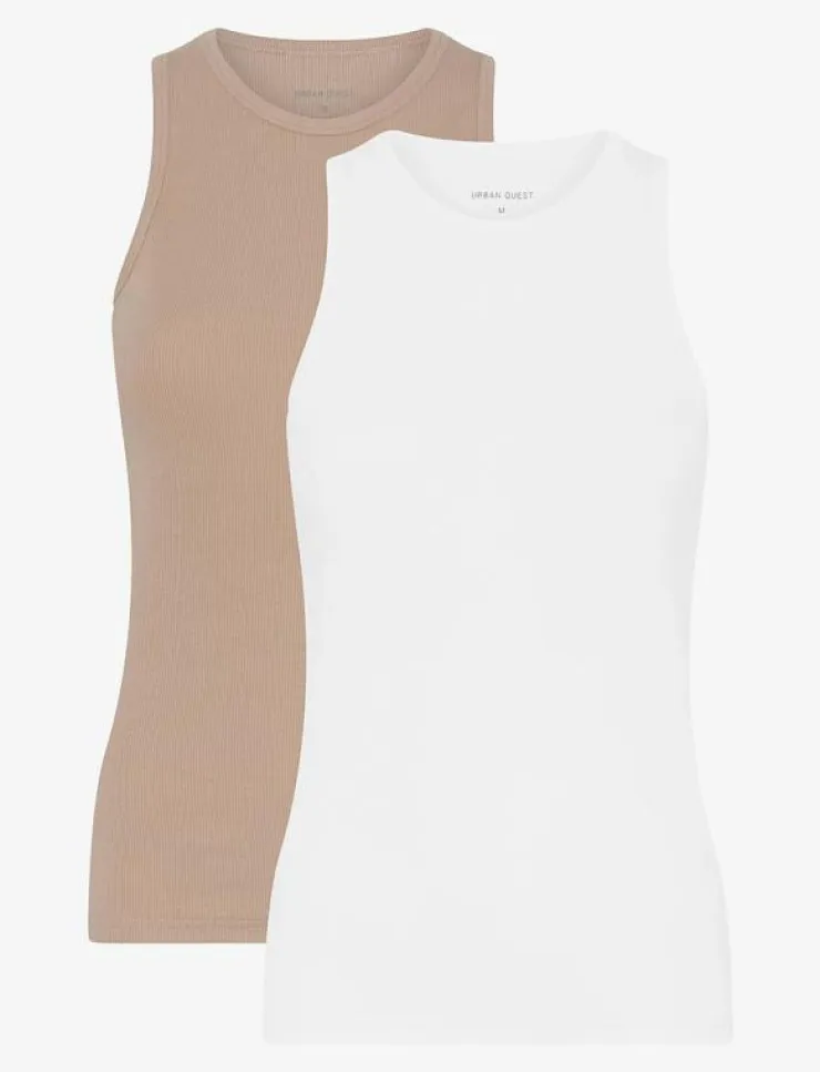 URBAN QUEST 2-Pack Women Bamboo Tank Top Rib - T-shirts|Kvinnor T-Shirts & Toppar