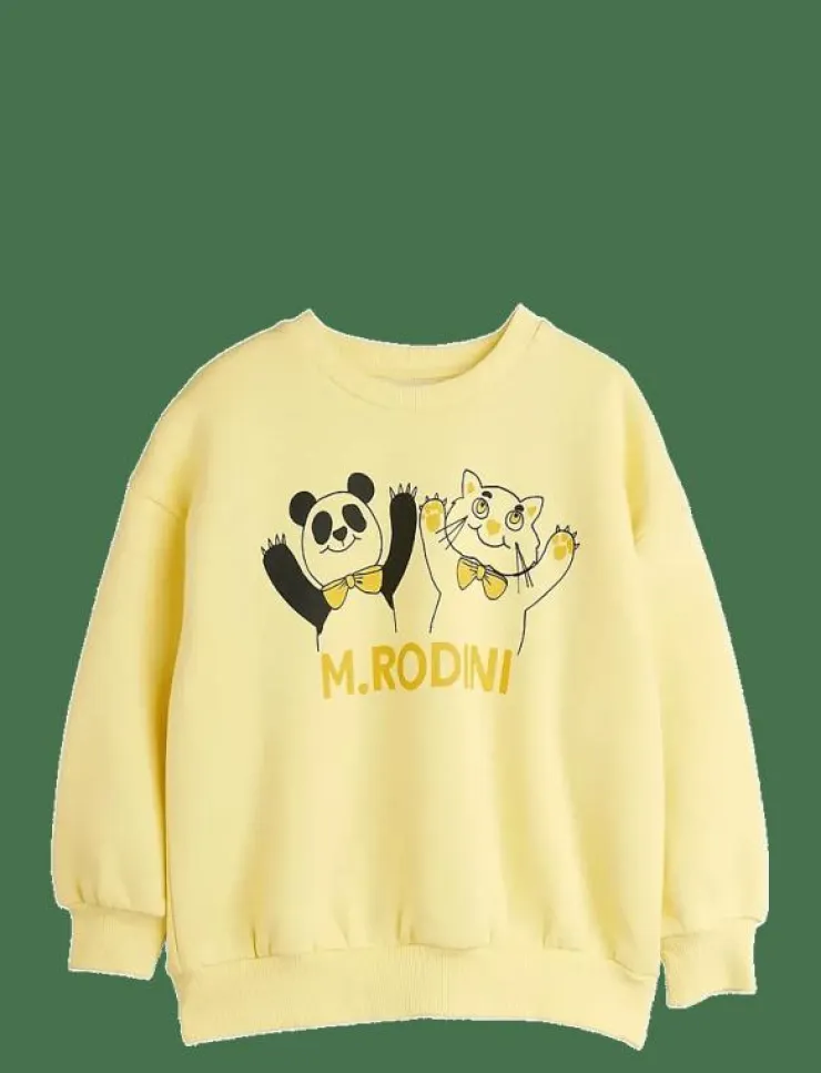 Barn Mini Rodini Överdelar|Panda & cat sp sweatshirt - Sweatshirts