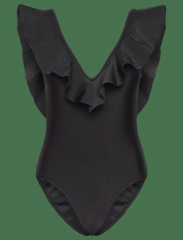 Malina Paola ruffled v-neck swimsuit - Baddräkter|Kvinnor Badkläder