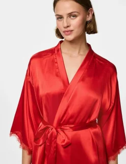 Pieces PCANOVI 3/4 SATIN NIGHT KIMONO - Kimonos|Kvinnor Kimonos