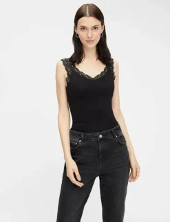 Pieces PCBARBERA LACE TOP JRS NOOS BC - Linnen|Kvinnor Kläder