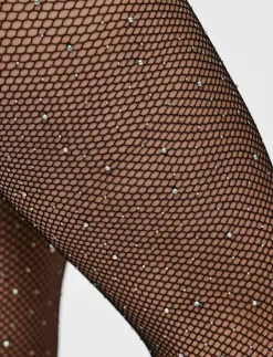 Kvinnor Pieces Strumpbyxor|PCCLAIRE FISHNET GLITTER TIGHTS D2D - Strumpbyxor