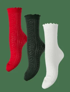 Kvinnor Pieces Strumpor|PCJARA POINTELLE SOCKS 3 PACK MPA - Sockor
