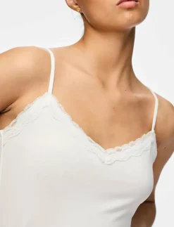 Pieces PCKATE LACE SINGLET JRS NOOS - Överdelar|Kvinnor Pyjamas & Loungewear