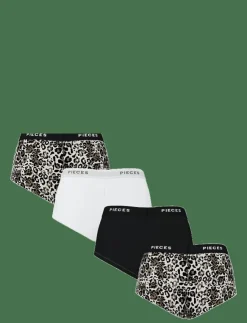 Kvinnor Pieces Underkläder|PCLOGO LADY 4 PACK AOP/SOLID NOOS BC - Trosor