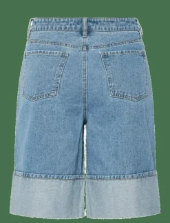 Pieces PCMINDY MW LOOSE DENIM JORTS D2D - Jeansshorts|Kvinnor Shorts
