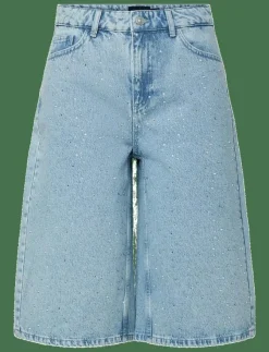 Kvinnor Pieces Shorts|PCNOEL MW DENIM JORTS D2D PP - Jeansshorts