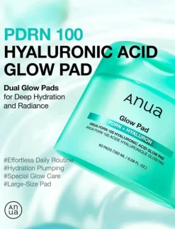 Anua PDRN 100 Hyaluronic Acid Glow Pad - Serum|Kvinnor Hudvård