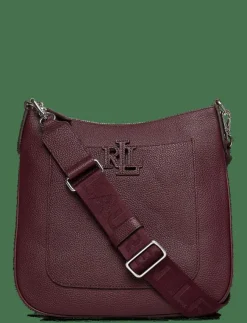 Kvinnor Lauren Ralph Lauren Crossbody Bags|Pebbled Leather Large Cameryn Crossbody - Crossbody Bags
