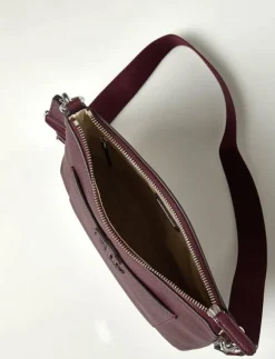 Kvinnor Lauren Ralph Lauren Crossbody Bags|Pebbled Leather Large Cameryn Crossbody - Crossbody Bags