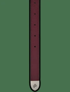 Lauren Ralph Lauren Pebbled Leather Skinny Belt - Skärp|Kvinnor Bälten
