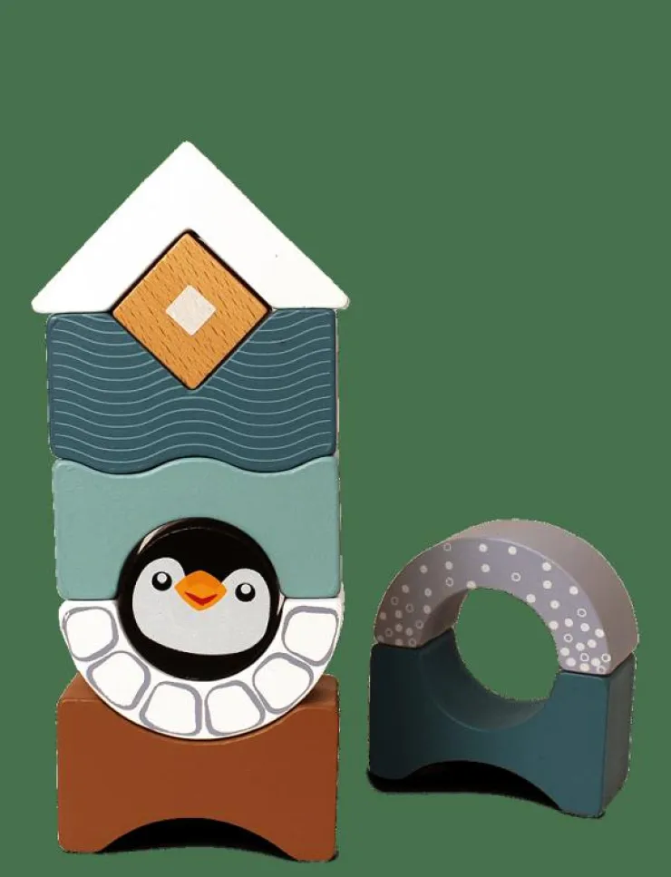 Magni Toys Penguin stacking tower - Byggklossar|Barn Klossar & Byggsatser