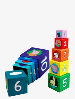 Barbo Toys Peppa Pig stacking cubes - Stapelbara klossar|Barn Babyleksaker|Babyleksaker