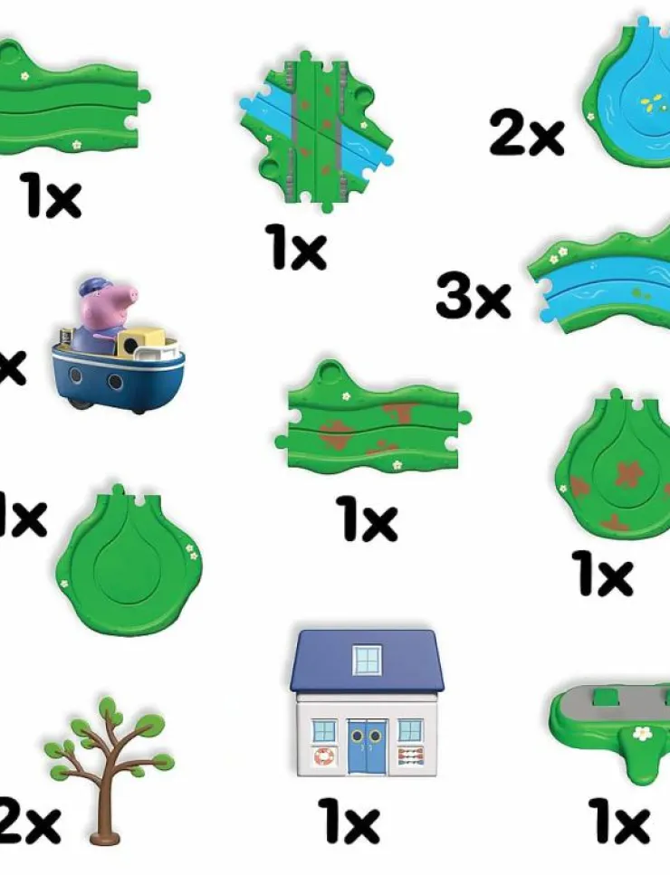 Barn Proxy Leksaksset & Leksaksfigurer|PEPPA WHIZZ AROUND BOBBING ALONG BOAT TRIP - Lekset