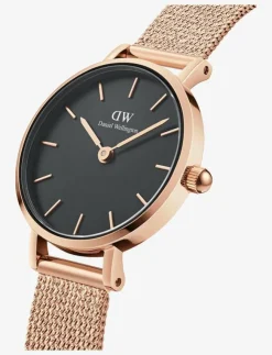 Kvinnor Daniel Wellington Klockor|Petite 28 Melrose RG Black - Analog klocka