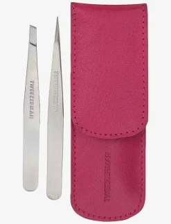 Kvinnor Tweezerman Smink|Petite Tweeze Set With Pink Case - Sminkborste