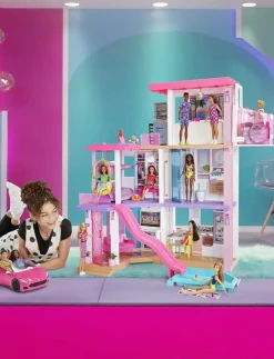 Barn Barbie Dockor & Tillbehör|Pink Convertible Vehicle Toy with Rolling Wheels - Docktillbehör
