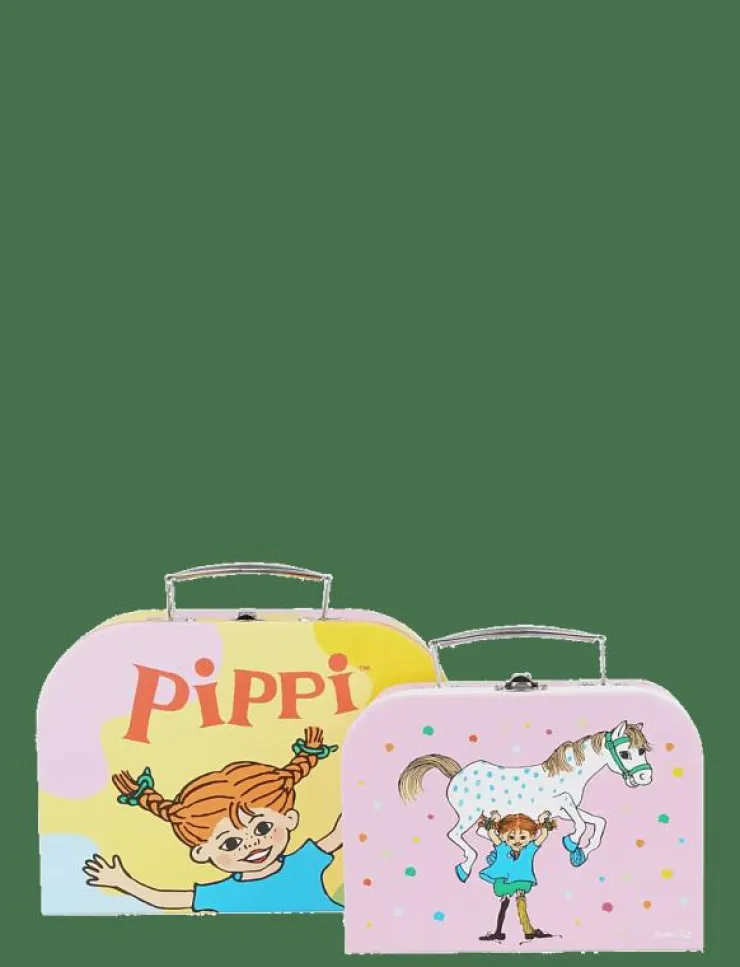 Barn Barbo Toys Väskor|Pippi - 2pcs Suitcases Set - Tygpåsar och små väskor