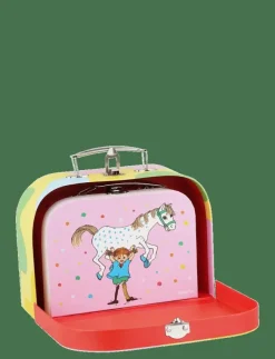 Barn Barbo Toys Väskor|Pippi - 2pcs Suitcases Set - Tygpåsar och små väskor