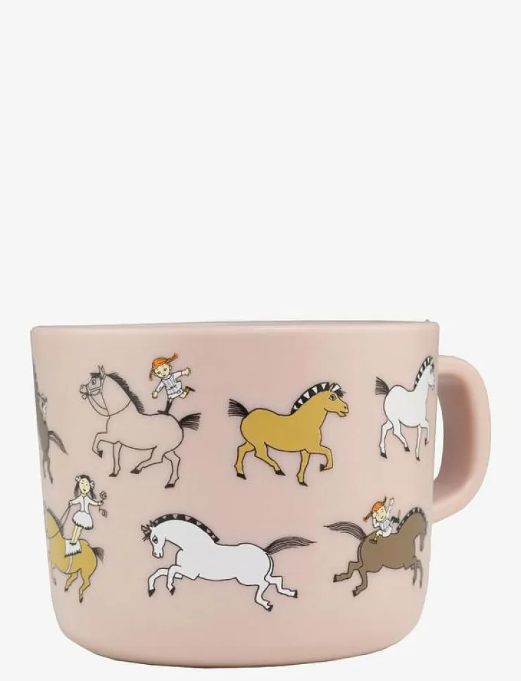 Rätt Start Pippi Cirkus, Mugg med handtag, rosa - Koppar & muggar|Barn Matdags|Matdags