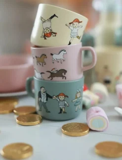 Rätt Start Pippi Cirkus, Mugg med handtag, rosa - Koppar & muggar|Barn Matdags|Matdags