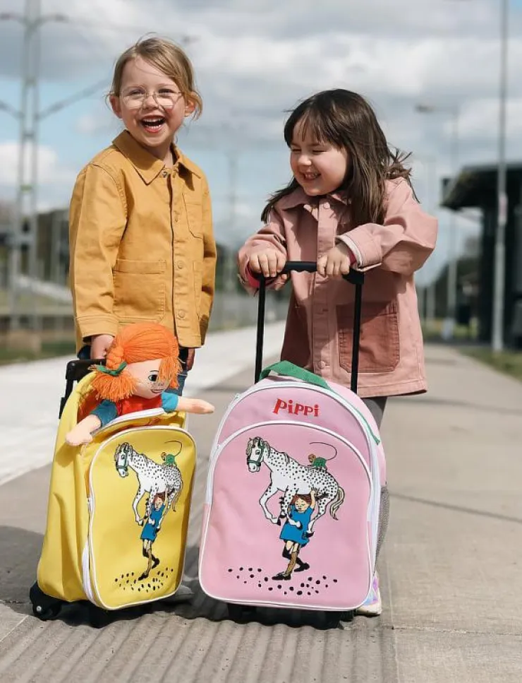 Barn Micki Leksaker Väskor|PIPPI RULLVÄSKA, ROSA - Resväskor