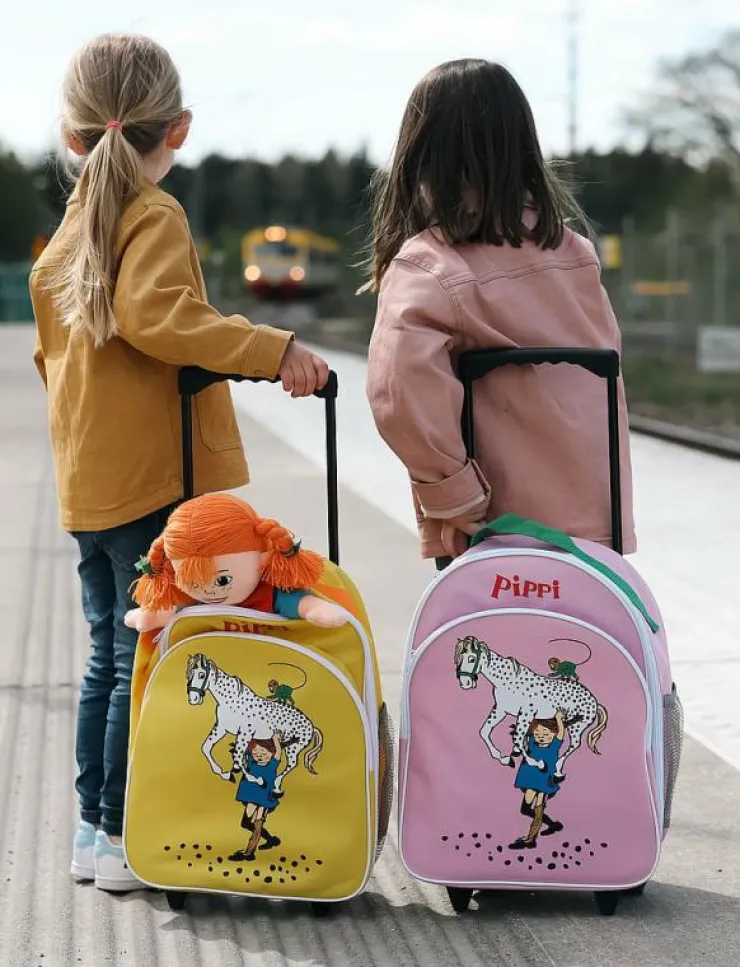 Barn Micki Leksaker Väskor|PIPPI RULLVÄSKA, ROSA - Resväskor