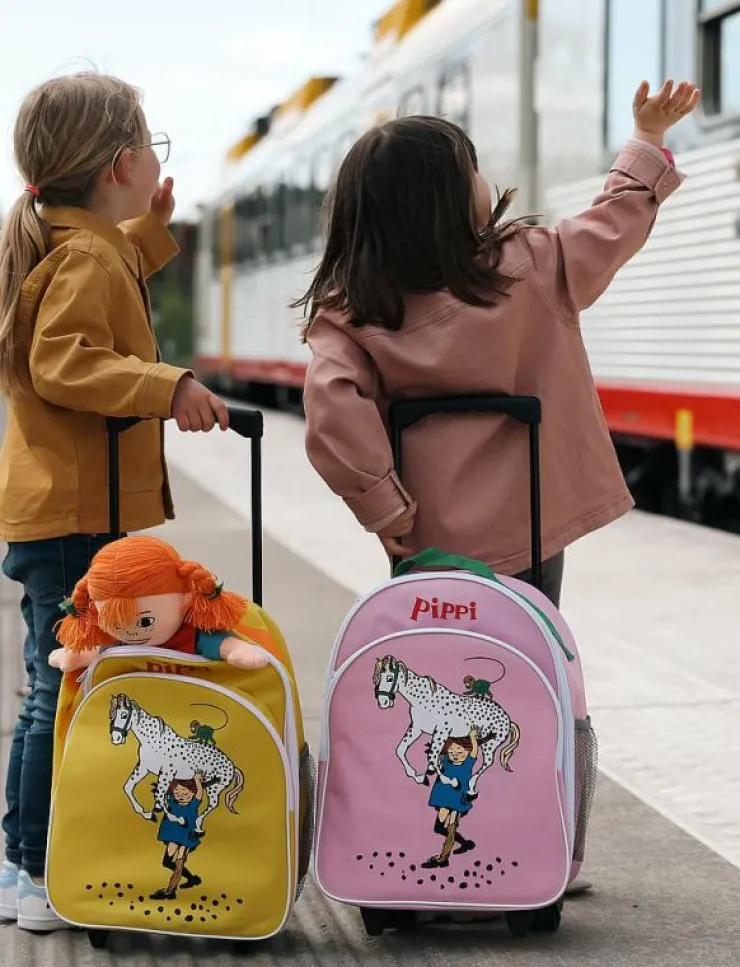 Barn Micki Leksaker Väskor|PIPPI RULLVÄSKA, ROSA - Resväskor
