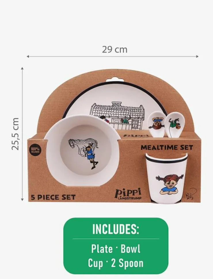 Barn Barbo Toys Matdags|Matdags|Pippi Tabelware 5 pcs set - Matdags