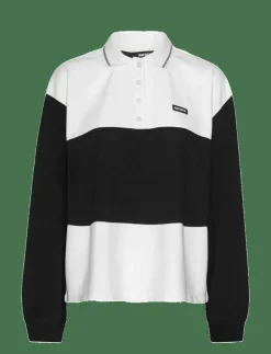 Kvinnor ROTATE Birger Christensen T-Shirts & Toppar|PIQUE LONGSLEEVE POLO - Pikéer